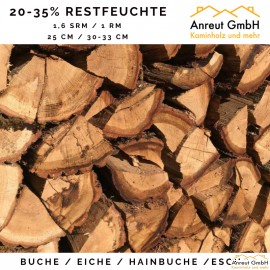 1,6 SRM (1 RM) EICHE ca. 25cm ca. 20-35% Restfeuchte